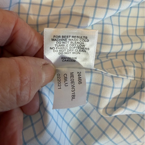 Peter Millar Summer Comfort button down shirt blue white size XL - Picture 10 of 10